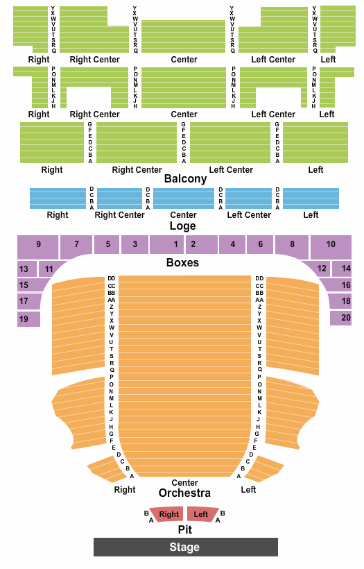 Music Hall Great Gatsby Seating Chart